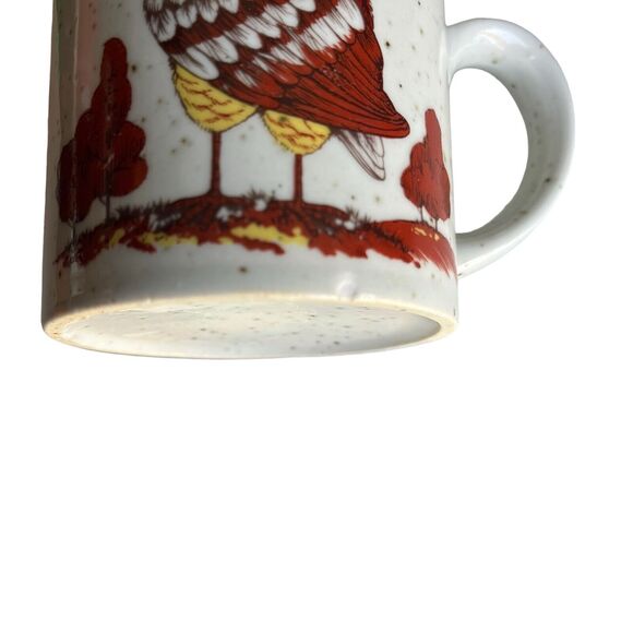 Vintage owl mugs tea coffee set of 4 speckled - Picture 3 of 3